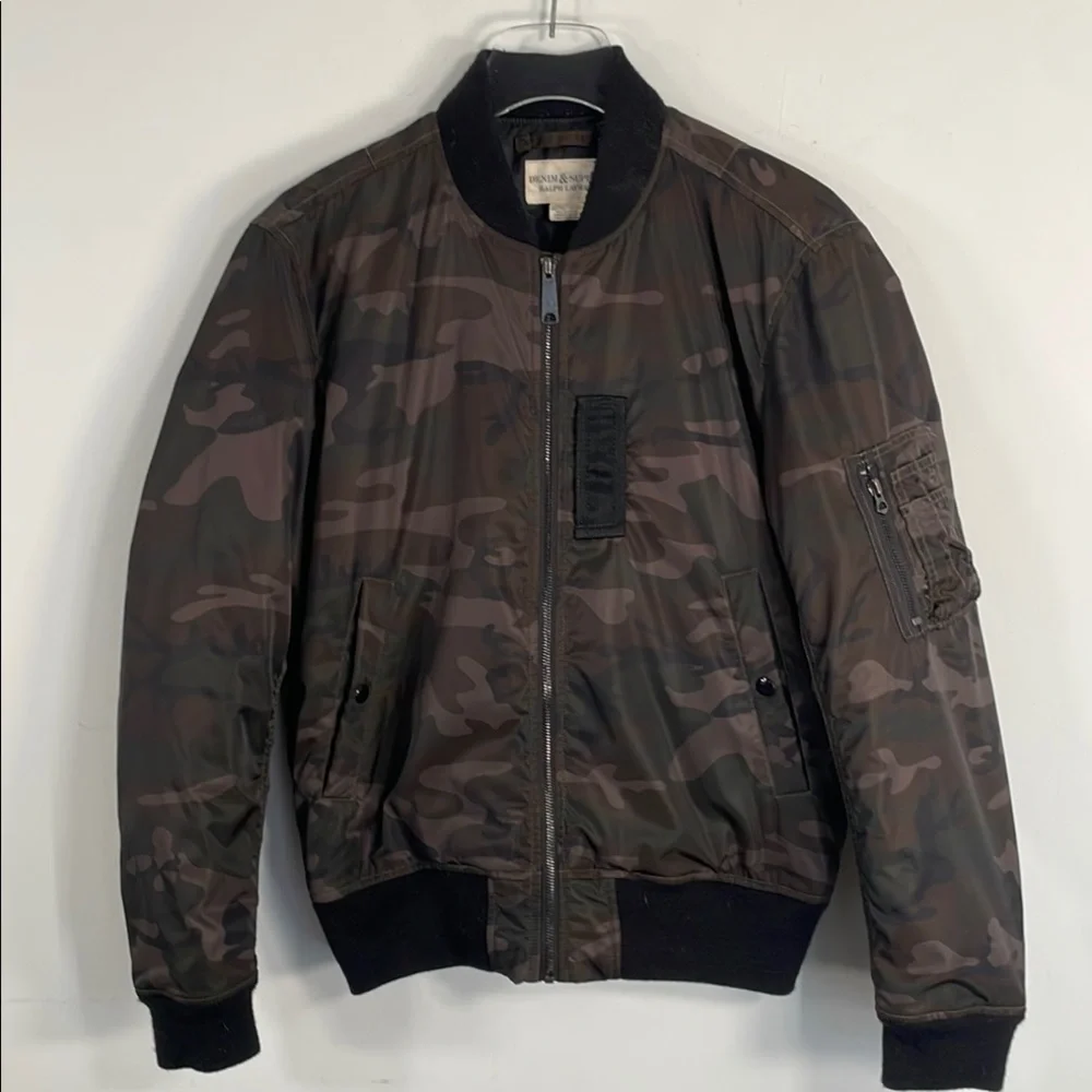 Denim & Supply Ralph Lauren Camouflage Military Bomber Jacket Sz‎ S